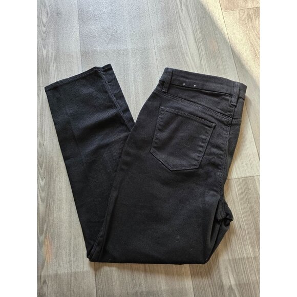 Chicos Perfect Stretch Girlfriend Slim Leg Ankle Pants Black Size 00 Casual Deni - Picture 1 of 4